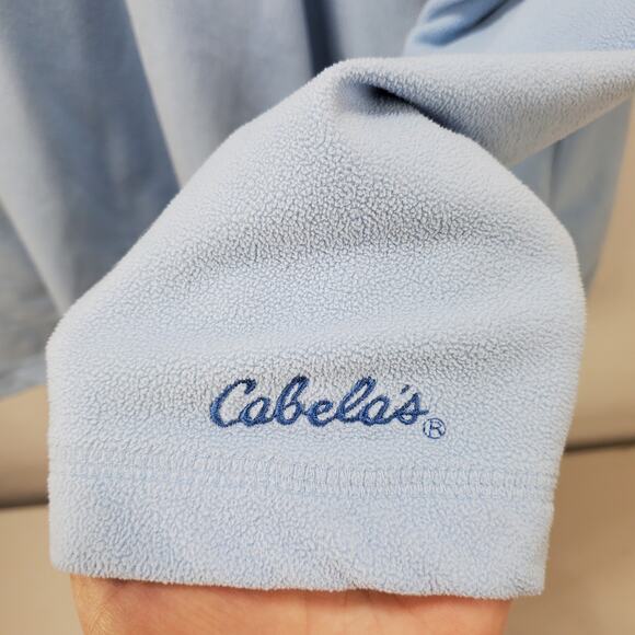 Cabelas Sweatshirt Womens XL Regular Blue 1/4 Zip Long Sleeve 100% Polyester Top - Picture 6 of 11